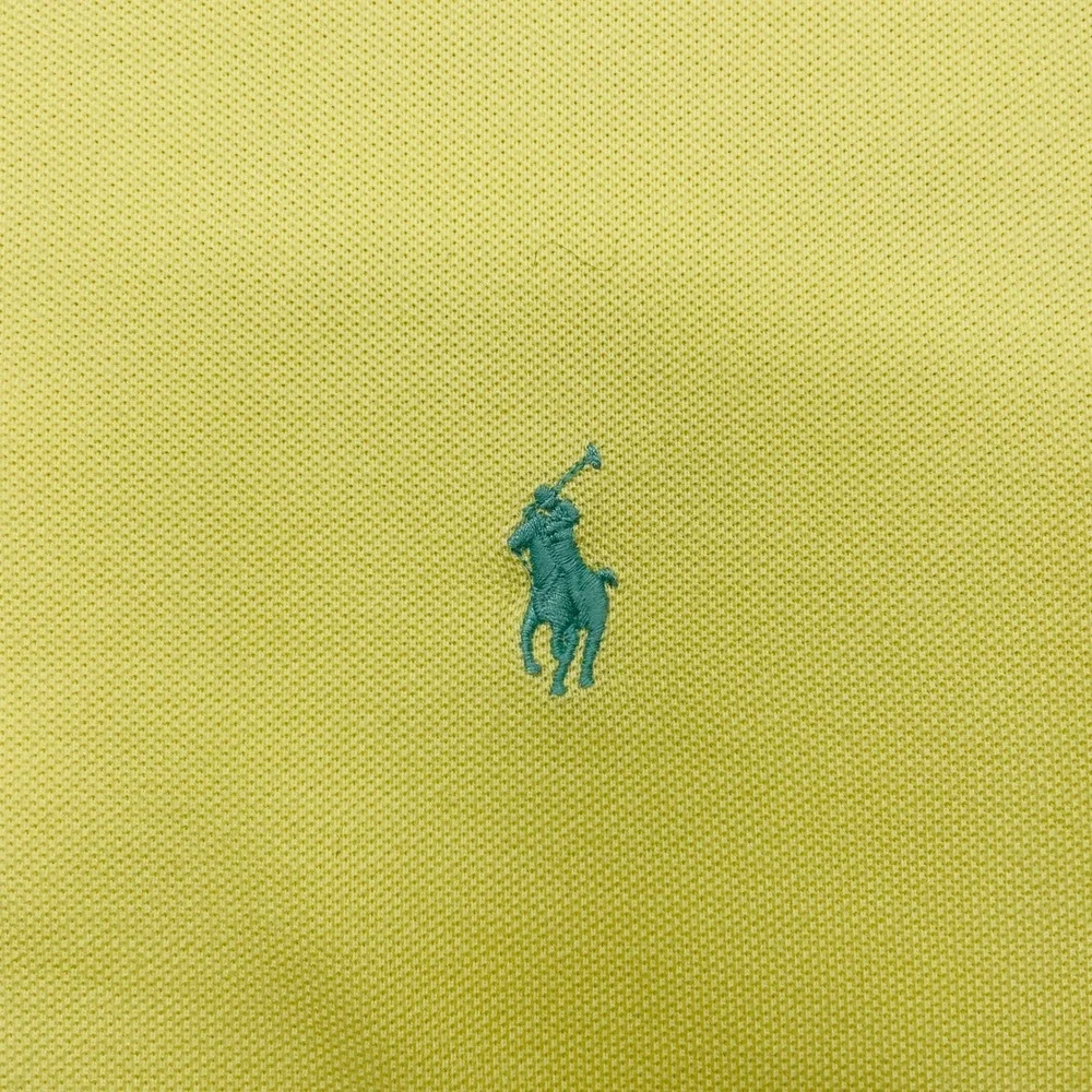 Polo Ralph Lauren Mens XL Yellow Classic Fit Cotton Pique Polo Shirt Preppy